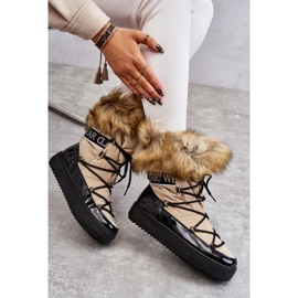 Snowboots Modell HY821-63 Beige/Svart 1