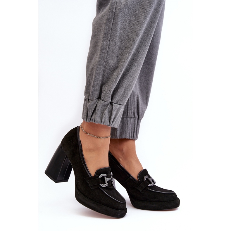 Dampumps med dekor Laura Messi 2706 500-173 svart 1