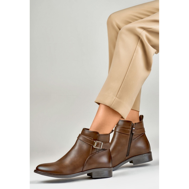 Damstövlar CH2225BR beige och bruna 1