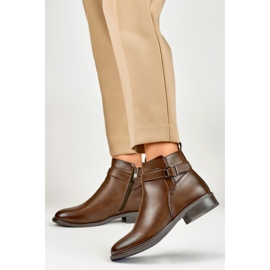 Damstövlar CH2225BR beige och bruna 2