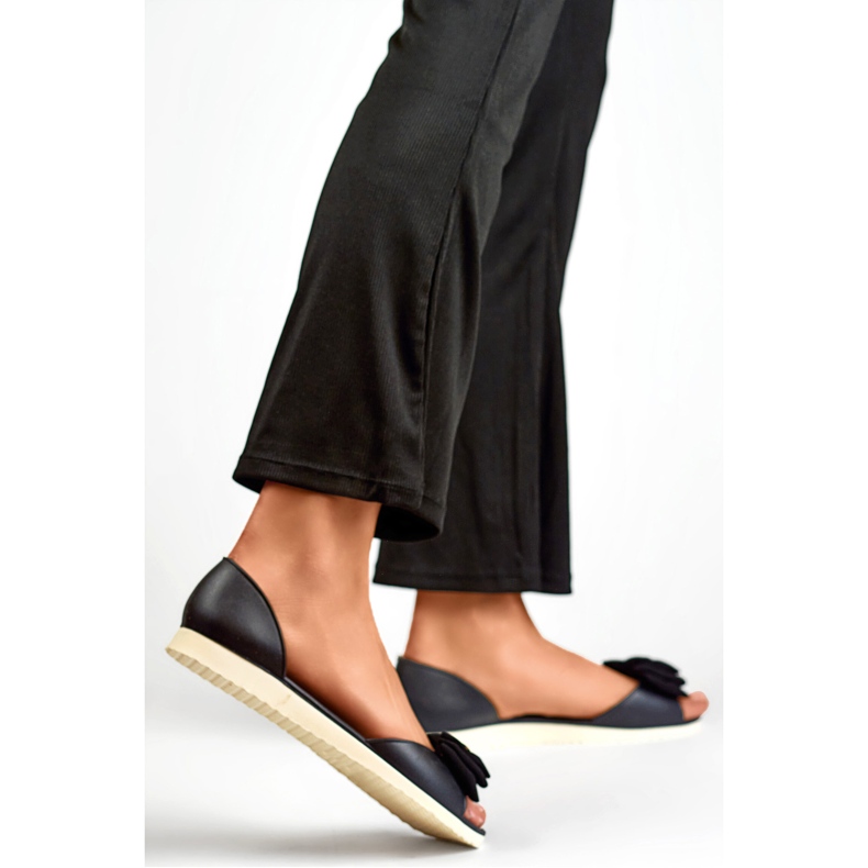 Dambalettlägenheter med rosett BG162B, svart 1