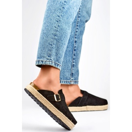 DM802B stängda flip flops för kvinnor, svarta 1