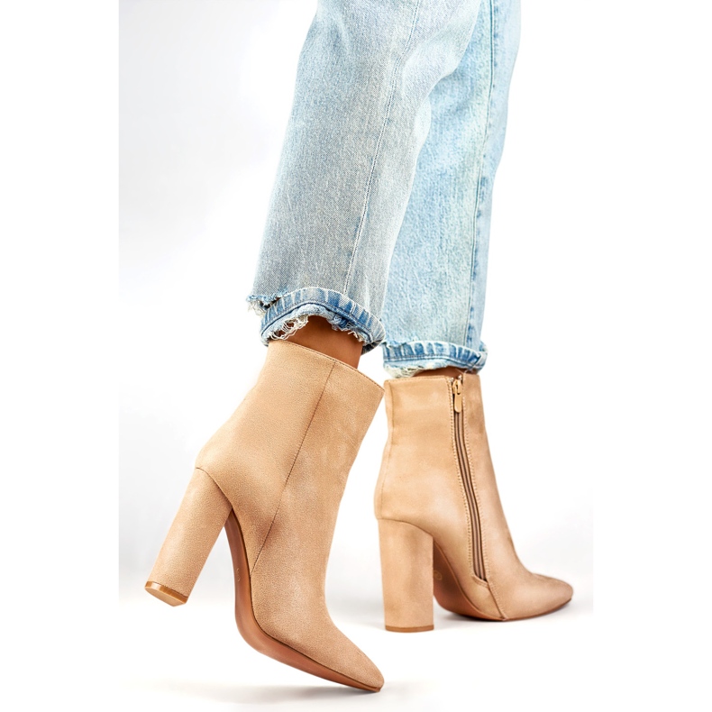 Oisolerade stövlar för damer D7959KH, beige 1