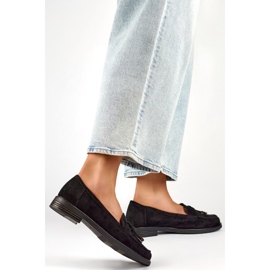 Damskor med rosett 24-12369B svart 1