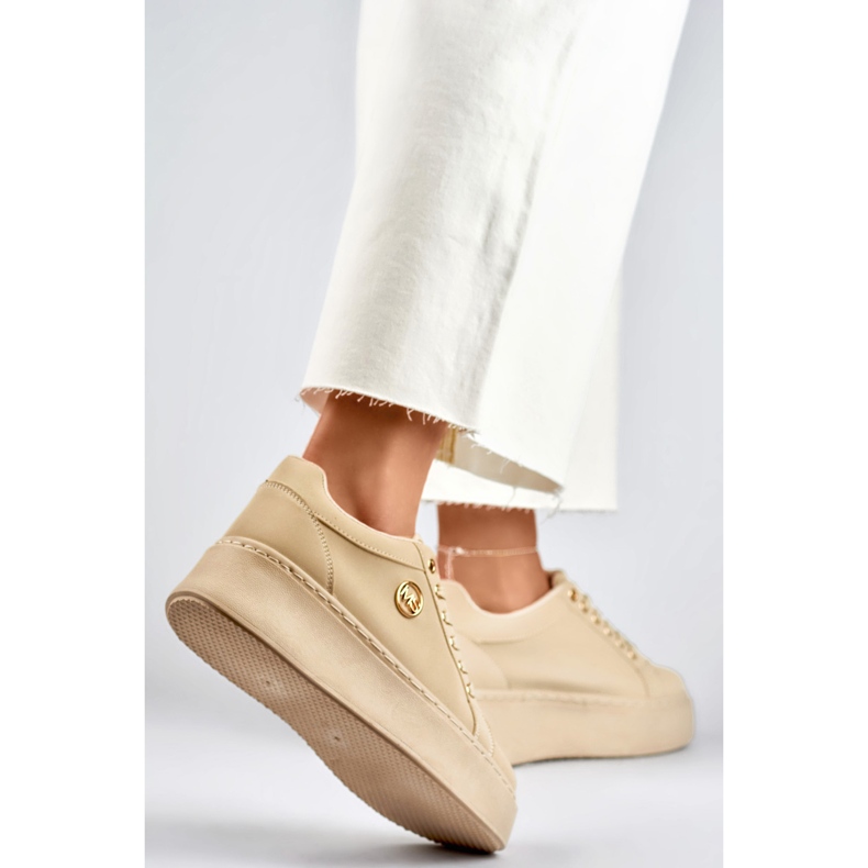 Sportskor dam med dekoration TL251-10L/BE beige 1