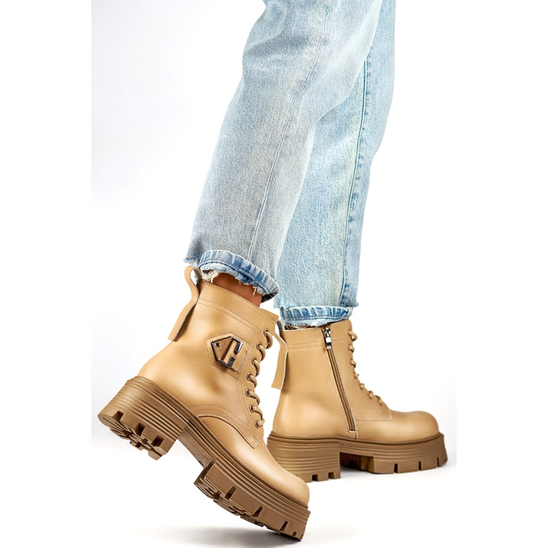 Skinnstövlar dam GD-TL55BE, beige 1