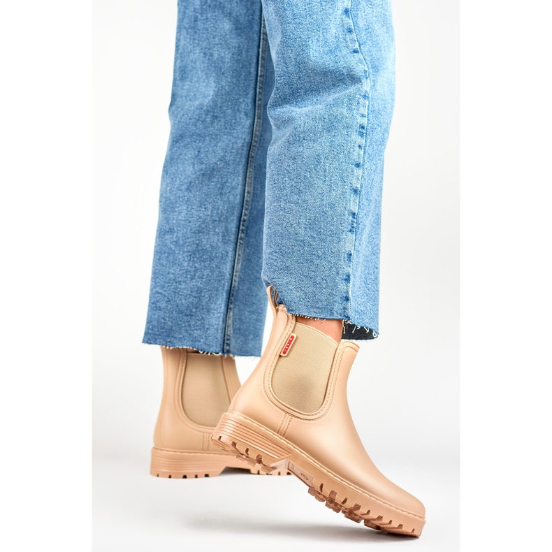 Wellingtonstövlar för dam S17BE, beige 1