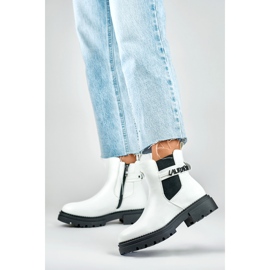 Chelsea stövlar Modell 250005W-PU Vit - PRIMO 2
