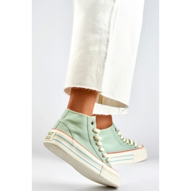 Platform Sneakers dam BL507BL grön 1
