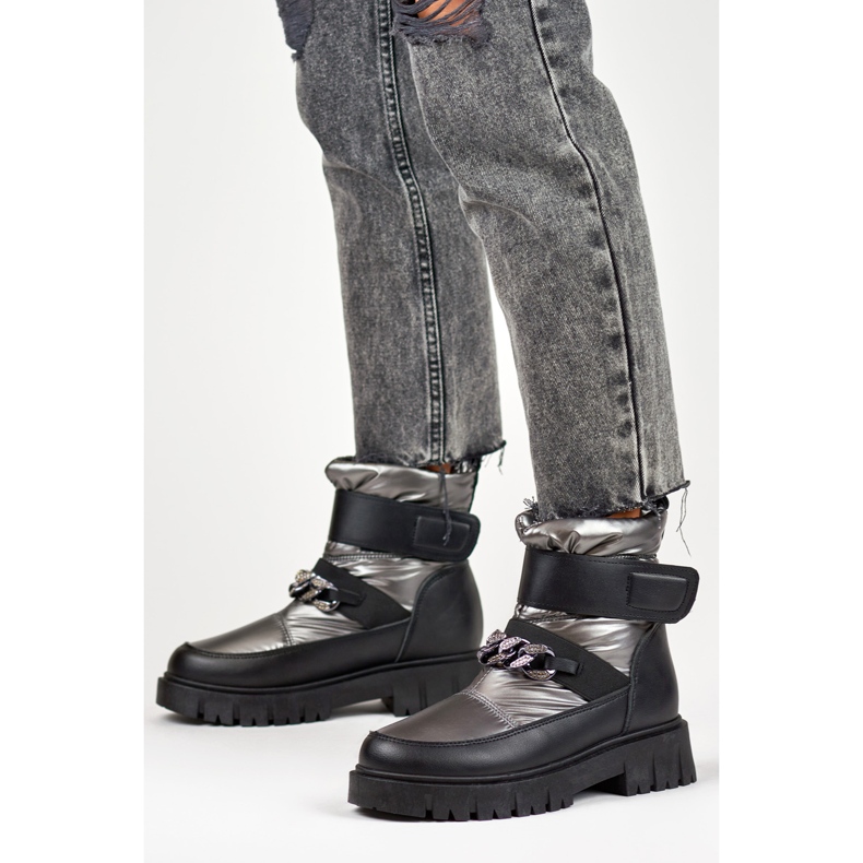 Snowboots Modell JH-5SI Silver silver- 1