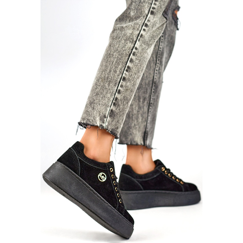 Damsportskor på plattformen TL251B, svarta 1