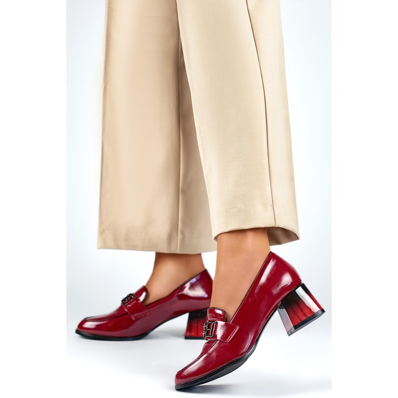 Pumpar Modell GD-FL478-BUR Bordeaux - PRIMO röd 1