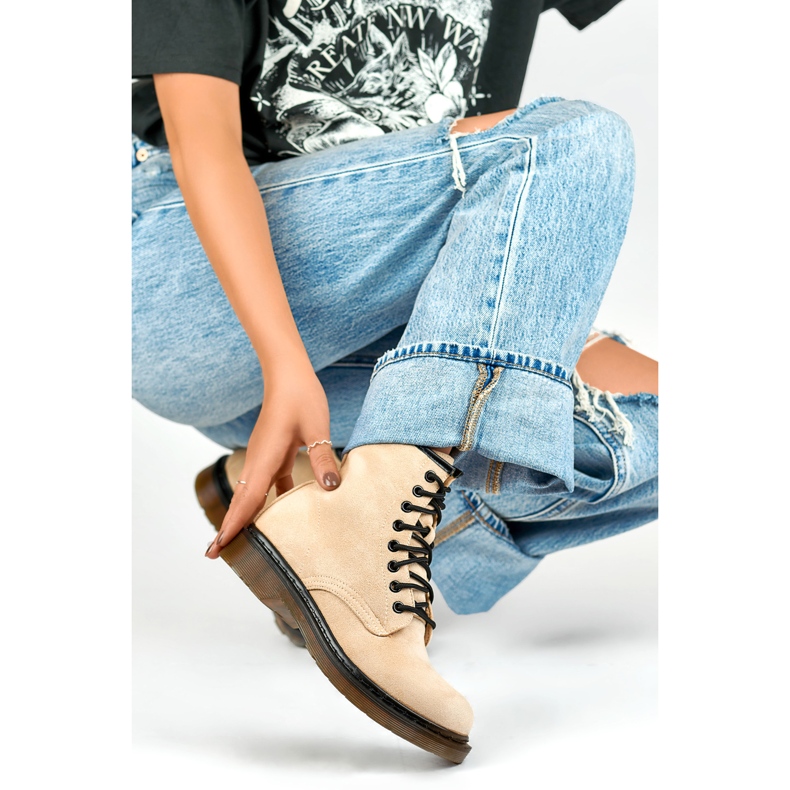 Arbetarstövlar för kvinnor H1080BE Beige 1