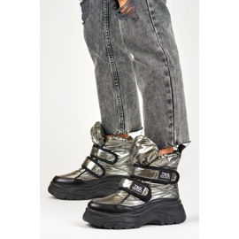 Snöstövlar fästs med kardborreband 22-PY16062SI grå 1