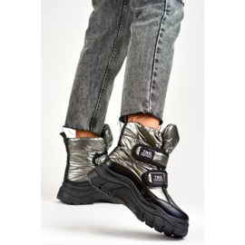 Snöstövlar fästs med kardborreband 22-PY16062SI grå 2