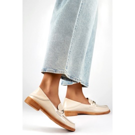 Damskor med dekor 24-58233BE beige 1