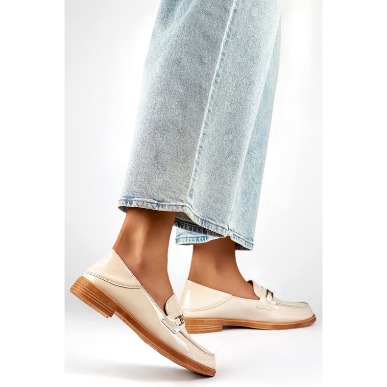 Damskor med dekor 24-58233BE beige 1