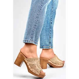 Damtofflor C388BE, beige 1