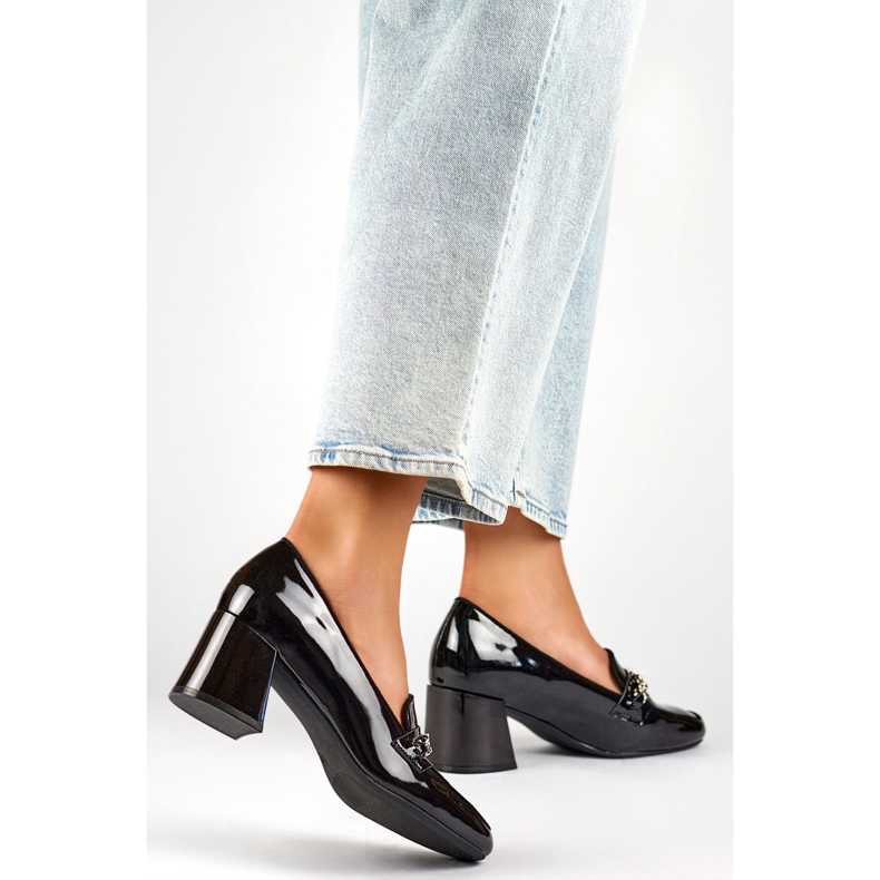 Patentpumpar för kvinnor 24-58242B svart 1