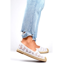 Openwork Espadrilles dam 77-528W vit 1
