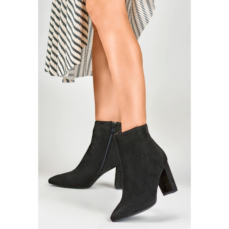 Stövlar Modell DF3707B Svart mocka - PRIMO beige 2