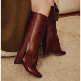 Marco Shoes Cleo breda stövlar brun 2