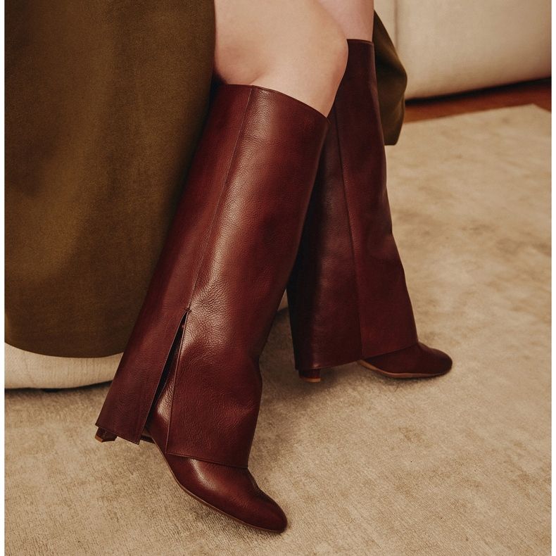 Marco Shoes Cleo breda stövlar brun 2