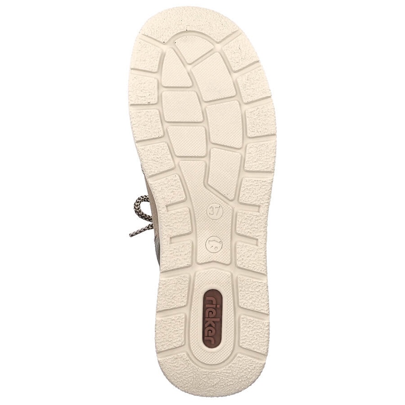 Vattentäta damstövlar i beige läder Rieker L7701-24 2