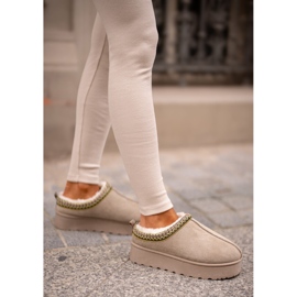 Snöskängor för kvinnor, isolerade med päls, grön, Remenia 2