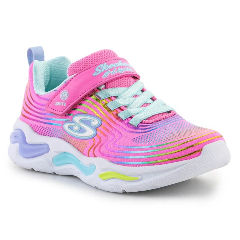 Skechers S-Lights Wavy Beams skor 302338L-PKMT rosa 1