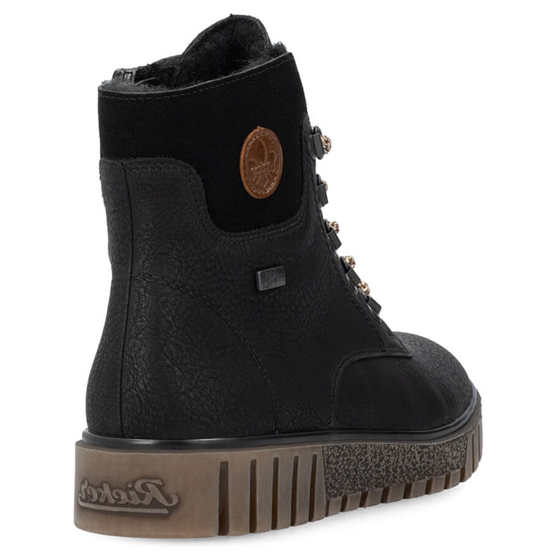 Vattentäta svarta damstövlar Rieker Y3433-00 1