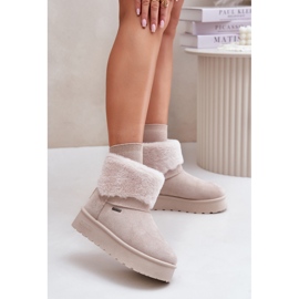 Plattform Snow Boots Med Päls Big Star OO274A107 Ljus Beige 2