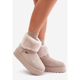 Plattform Snow Boots Med Päls Big Star OO274A107 Ljus Beige 1