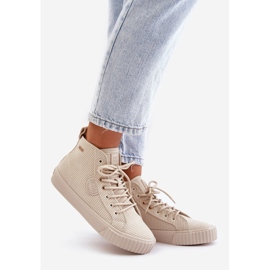 Isolerade Corduroy Sneakers för kvinnor Big Star OO274771 Hi-Poly System Beige 1