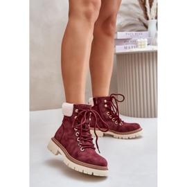 Isolerade damstövlar med dragkedja, Burgundy Ferelia röd 2