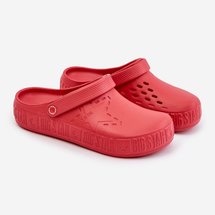 Lättviktsflip-flops herr Träskor Big Star II175004 Röd 1