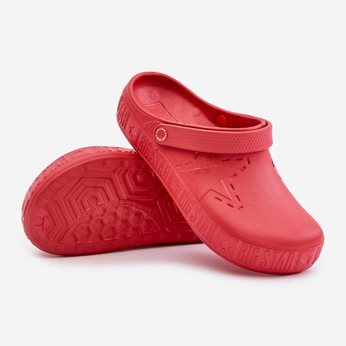 Lättviktsflip-flops herr Träskor Big Star II175004 Röd 2