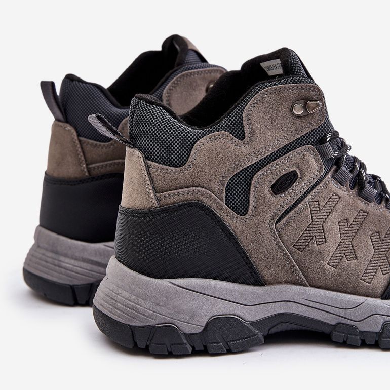 News Isolerade vandringsskor med snörning för män Grå Zerista 2