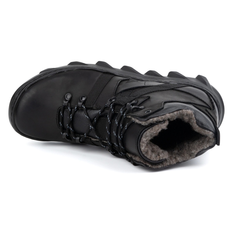 Olivier Skinnisolerade vinterstövlar för män 151KZ, svarta 2