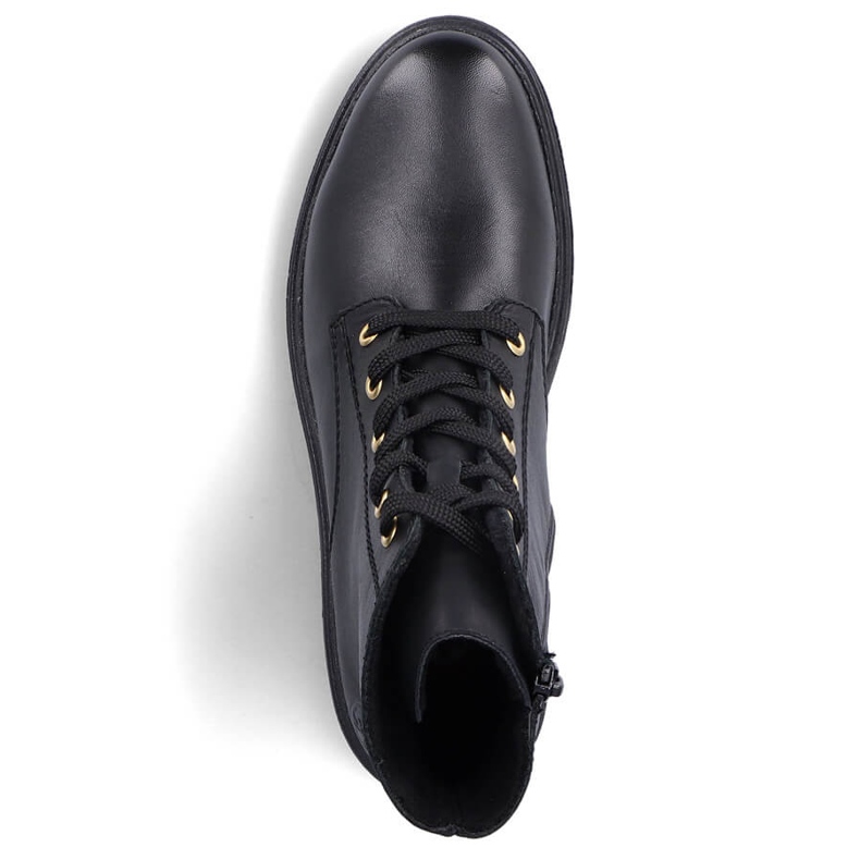 Skinnbekväma damisolerade svarta stövlar Rieker Z2841-00 2