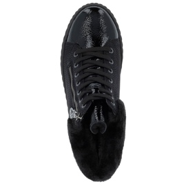 Vattentäta svarta kilstövlar för kvinnor Rieker N2505-00 2