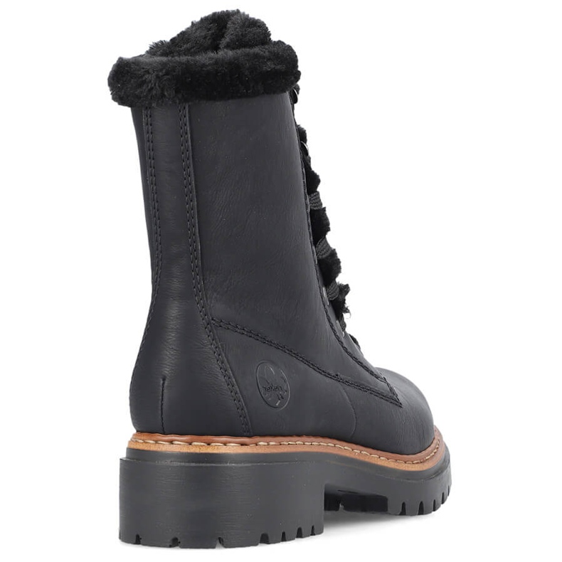 Damisolerade väskor med päls, svart Rieker 72625-00 1