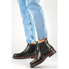 Isolerade Chelsea-stövlar för kvinnor, svarta GD-WL71B 2