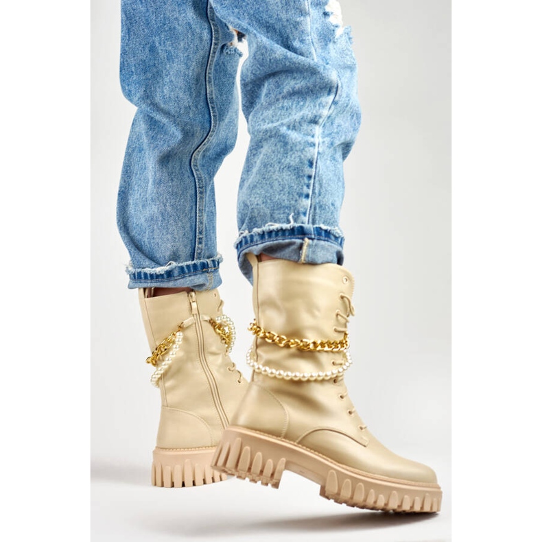 Dambaggies med avtagbar kedja, beige DE1150BE 2