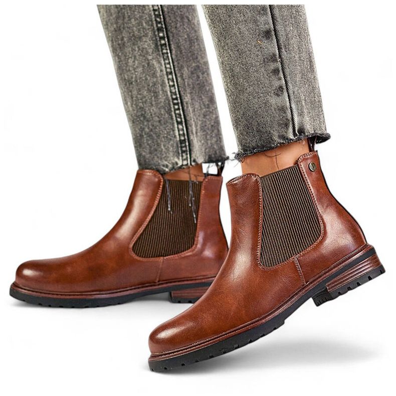 Isolerade Chelsea-stövlar för kvinnor, bruna, GD-WL71C 1