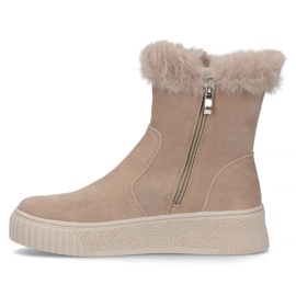 Filippo DBT6484/24 Plattformsstövlar i beige läder 1