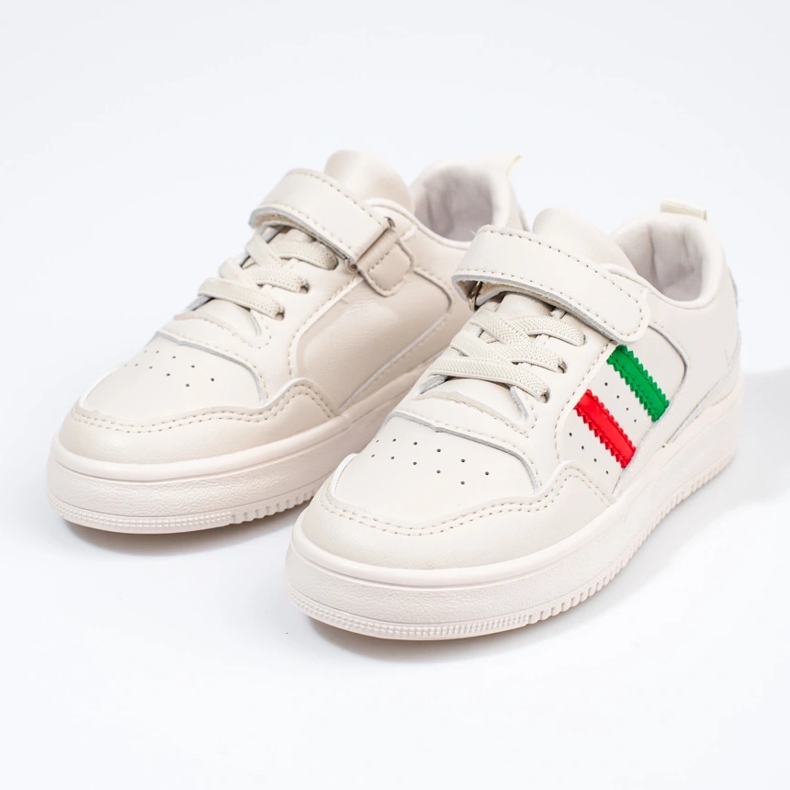 Vita barnsneakers med remmar 2