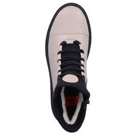 Vattentäta bekväma damstövlar isolerade beige Rieker Y3163-60 2