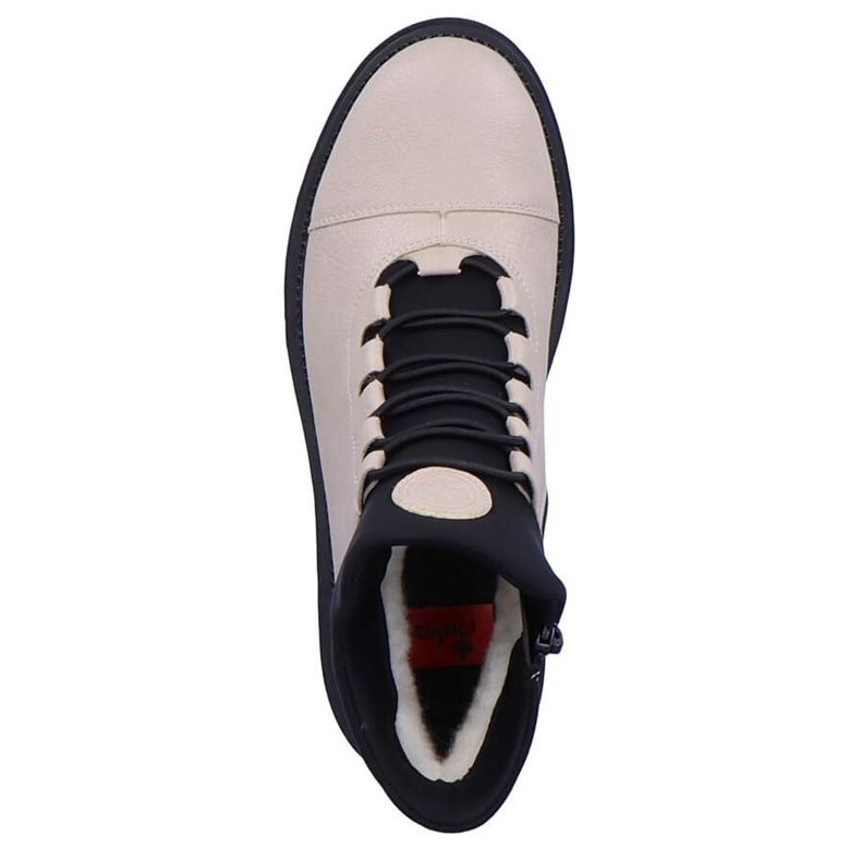 Vattentäta bekväma damstövlar isolerade beige Rieker Y3163-60 2