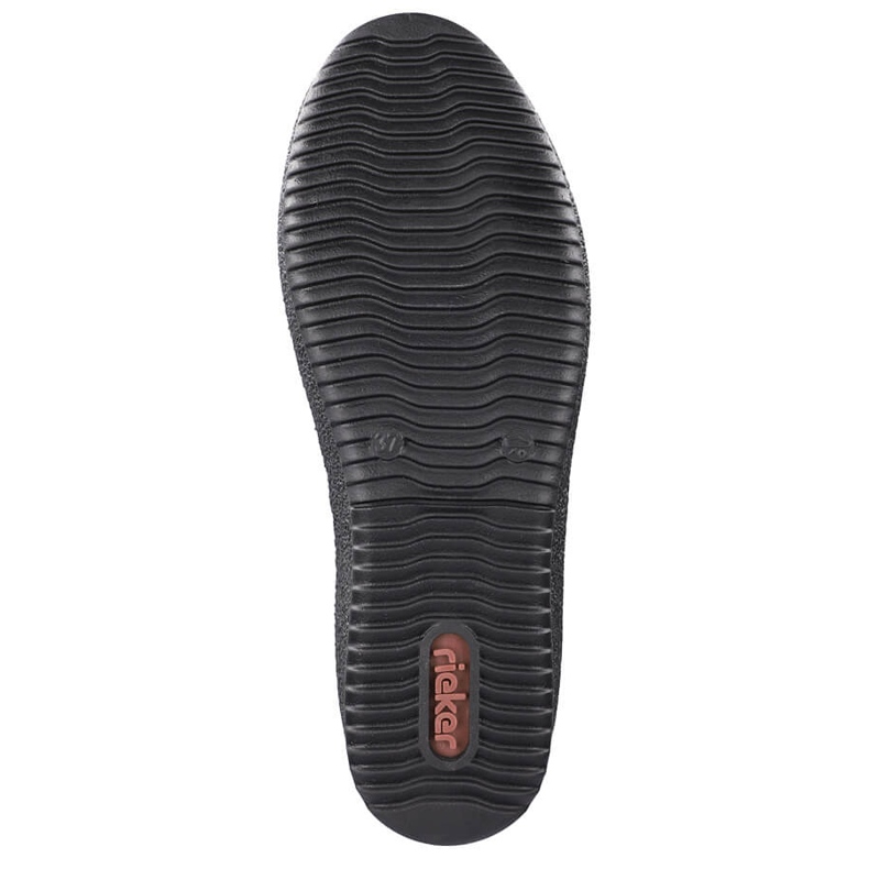 Vattentäta snöstövlar i läder isolerade med Rieker fårull svart 2